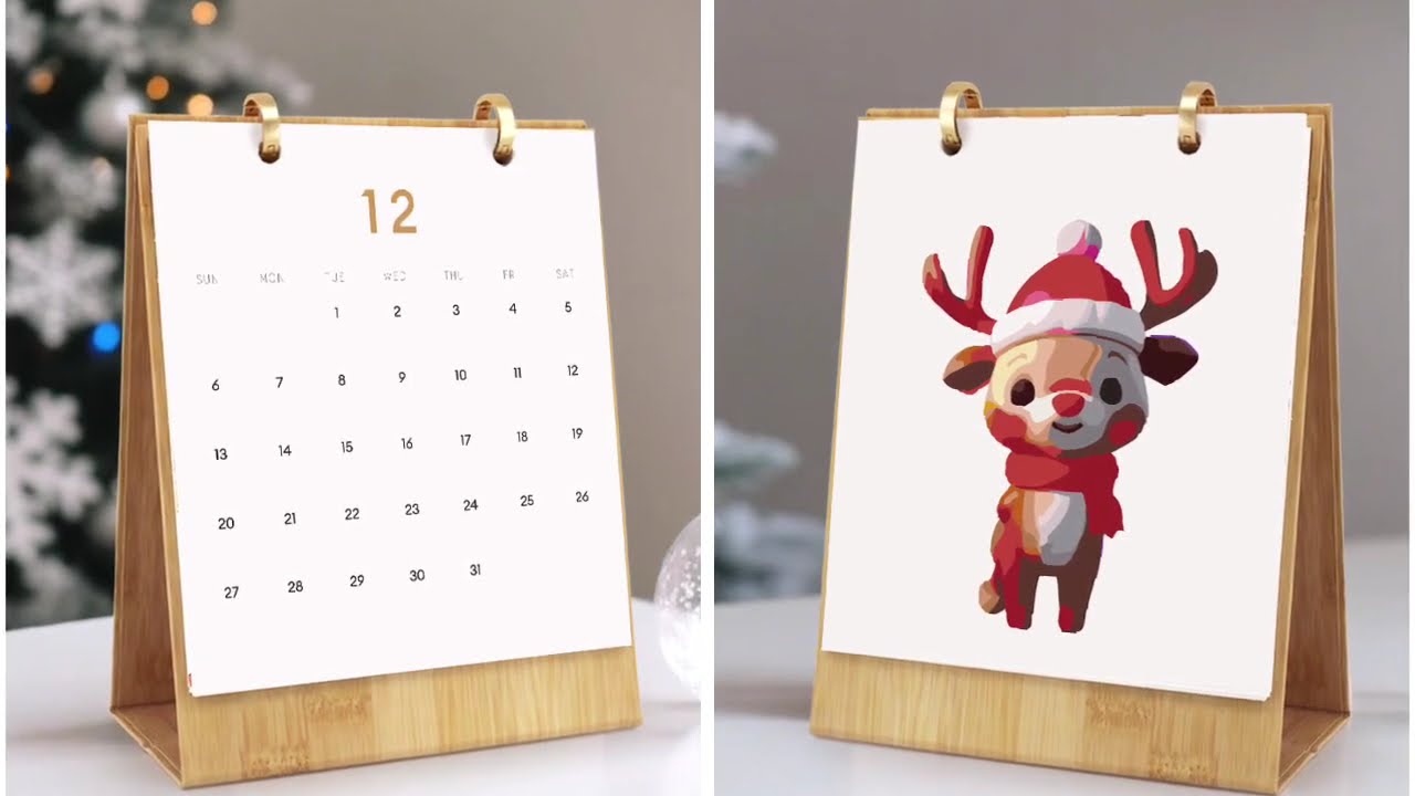 Custom Paint by Numbers Desk Calendar for 2026