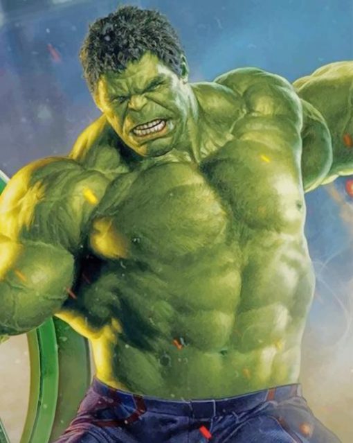 Strong Hulk paint by numbers