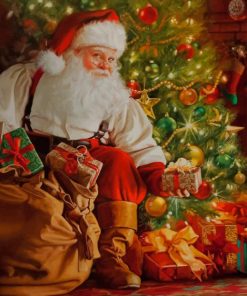 Santa Christmas paint by numbers