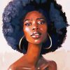Afro Black Girl paint by numbers