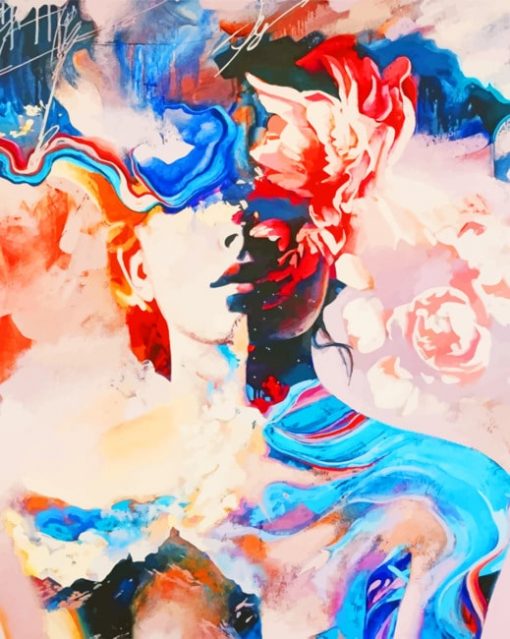 Colorful Abstract Woman paint by numbers