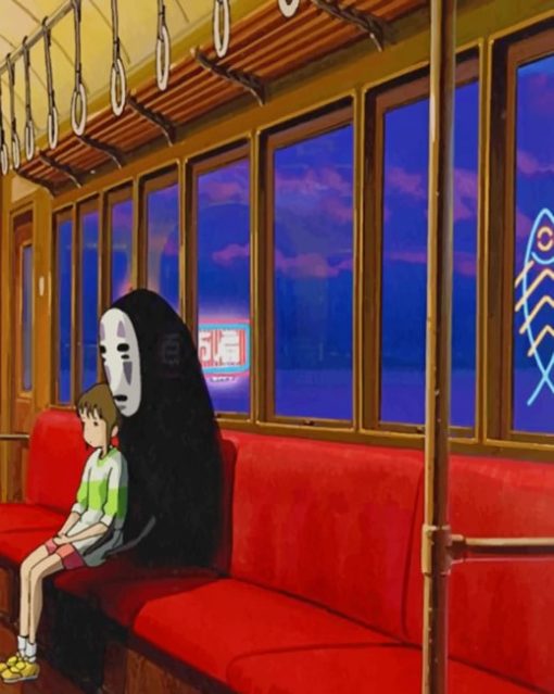 Faceless And Chihiro Spirited Away paint by numbers