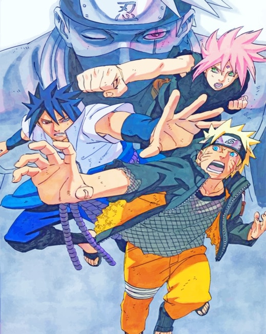 Naruto Anime Sarada Uchiha Paint By Numbers - PBN Canvas
