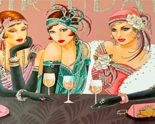 classy-ladies-celebrating-paint-by-number