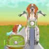Beagles On Motorcycle paint by numbers