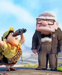 Carl Fredricksen And Russell paint by numbers