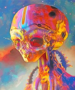 Colorful Alien paint by numbers