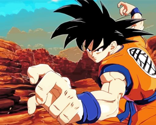 Dragon Ball Z Goku paint by numbers
