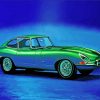 Green Jaguar Car paint by numbers