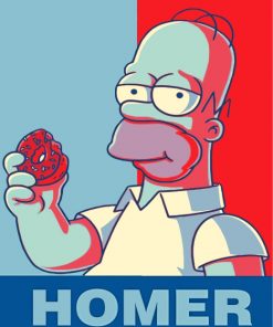 Homer Simpson Illustration paint by numbers