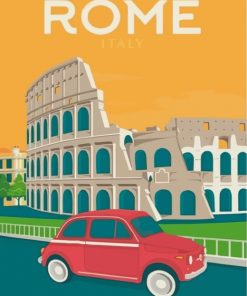 Italy Rome Poster paint by numbers