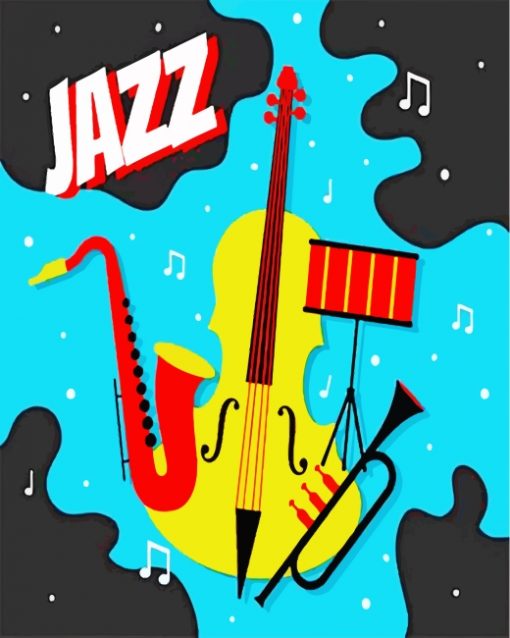 Jazz Music Illustration paint by numbers