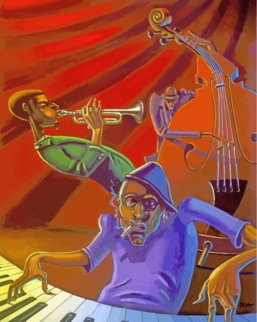 Jazz Music paint by numbers