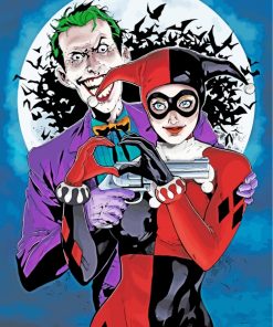 Joker Harley Quinn Love Paint by numbers