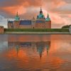Kalmar Castle At Sunset Paint by numbers