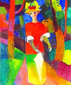 Lady In A Park By MackeLady In A Park By Macke paint by numbers