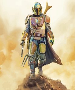 Mandalorian Star Wars paint by numbers
