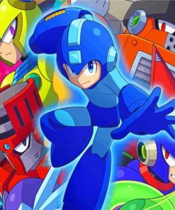 Mega Man Video Game paint by numbers