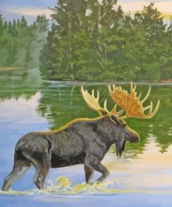 Wild Moose Paint by numbers
