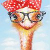 Ostrich With Glasses paint by numbers