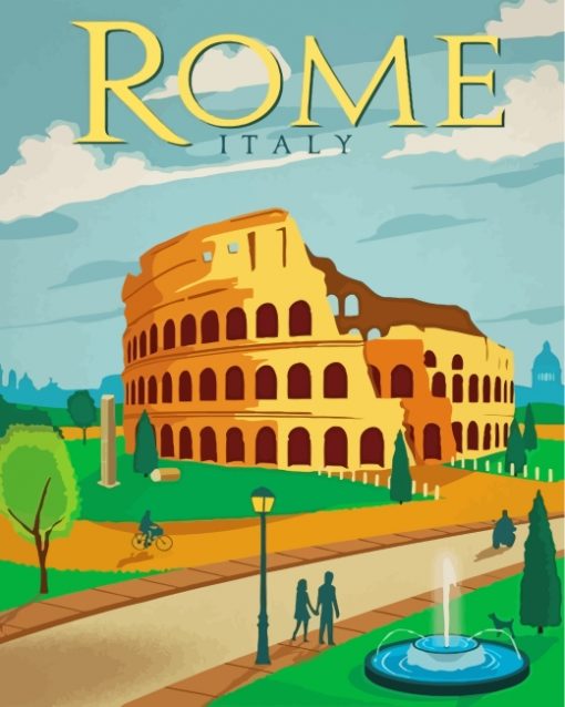 Rome City Poster paint by numbers