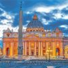 Saint Peters Square Rome paint by numbers