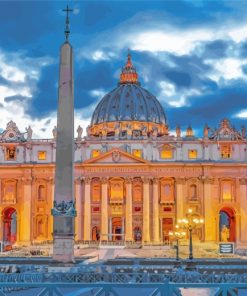 Saint Peters Square Rome paint by numbers