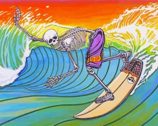 Surfer Skull paint by numbers