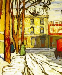 Toronto Street Winter Morning Lawren paint by numbers