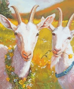 White Goats paint by numbers