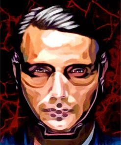 Abstrcat Hannibal Lecter Art paint by numbers
