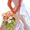 Bride Holding Flowers paint by numbers