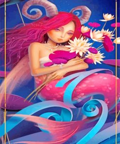 capricorn mermaid paint by numbers
