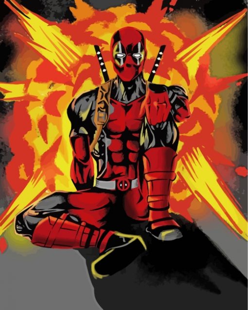 Deadpool Illustration paint by numbers
