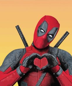 Deadpool Love paint by numbers