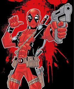 deadpool art paint by numbers