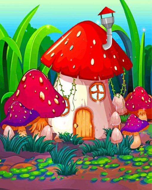 Fantastic Mushroom paint by numbers