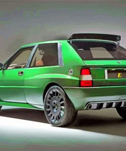 Green Lancia Car ppaint by numbers
