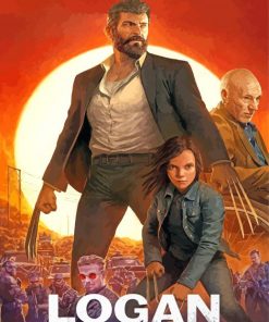 Logan Poster Illustration paint by numbers