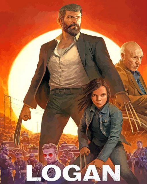 Logan Poster Illustration paint by numbers