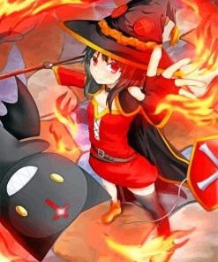 Megumin Wizard of the Crimson Demon Clan paint by numbers