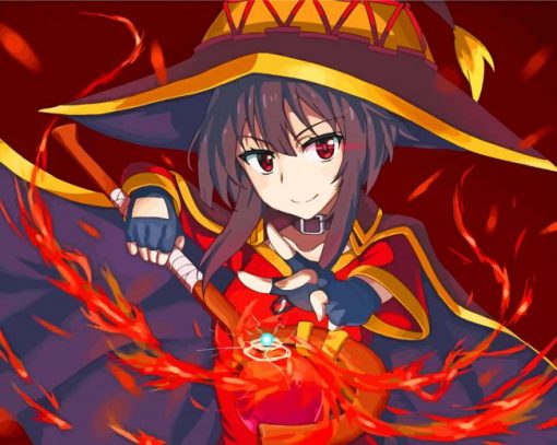 Megumin Anime ppaint by numbers