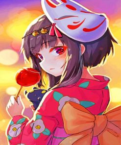 Megumin In A Kimino paint by numbers