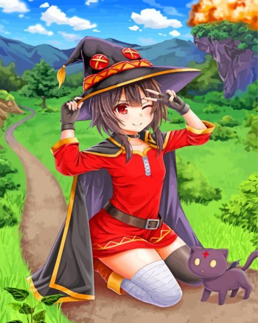 Witch Megumin paint by numbers