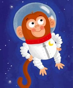 Monkey In The Space paint by numbers