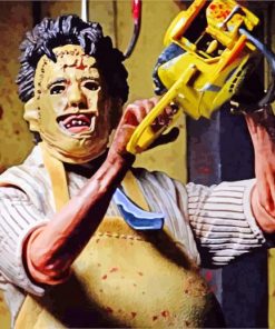 Scary Leatherface paint by numbers