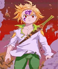 The Seven Deadly Sins Meliodas paint by numbers