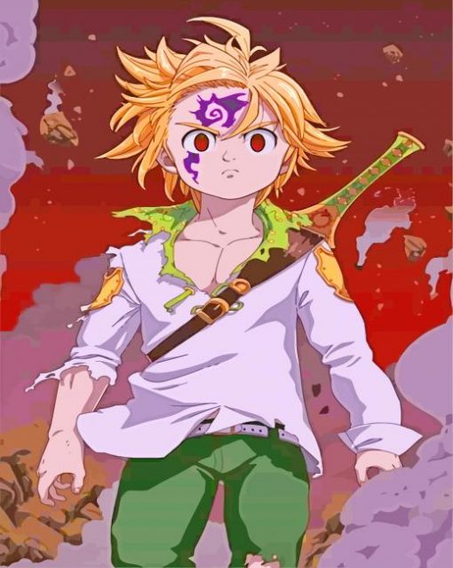 The Seven Deadly Sins Meliodas paint by numbers