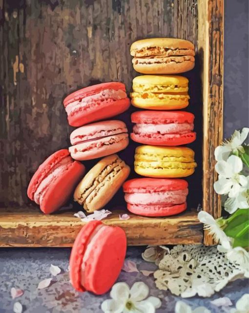 Tasty Macaroons paint by numbers