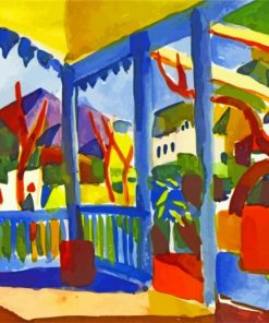 Terrace Of The Country House In St Gerrmai Macke paint by numbers
